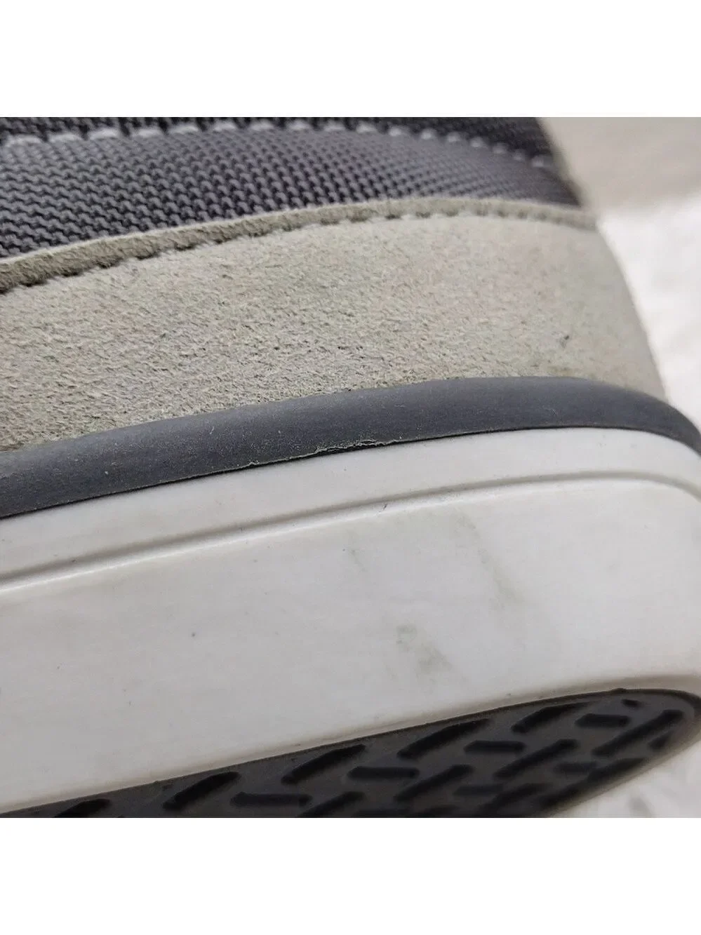Original Penguin Mission Gray Fabric Leather Round Toe Lace Up Low Top Sneaker